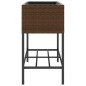 vidaXL Pflanzkübel mit Ablage Braun Poly Rattan vidaXL Pflanzkübel mit Ablage Braun Poly Rattan