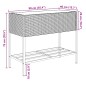 vidaXL Pflanzkübel mit Ablage Braun Poly Rattan vidaXL Pflanzkübel mit Ablage Braun Poly Rattan
