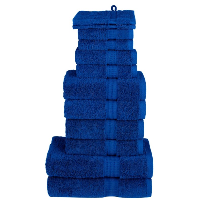 vidaXL 12 tlg. Premium-Handtuch-Set SOLUND Blau 600 g/m² vidaXL 12 tlg. Premium-Handtuch-Set SOLUND Blau 600 g/m²