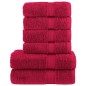 vidaXL 6 tlg. Premium-Handtuch-Set SOLUND Rot 600 g/m² vidaXL 6 tlg. Premium-Handtuch-Set SOLUND Rot 600 g/m²