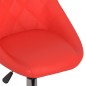 Esszimmerstühle 2 Stk. Drehbar Rot Kunstleder Esszimmerstühle 2 Stk. Drehbar Rot Kunstleder