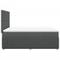 vidaXL Boxspringbett mit Matratze Dunkelgrau 140x190 cm Stoff vidaXL Boxspringbett mit Matratze Dunkelgrau 140x190 cm Stoff