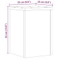vidaXL Pflanzenständer 2 Stk. Weiß 25x25x35 cm Holzwerkstoff vidaXL Pflanzenständer 2 Stk. Weiß 25x25x35 cm Holzwerkstoff