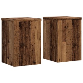vidaXL Pflanzenständer 2 Stk. Altholz-Optik 20x20x30 cm Holzwerkstoff