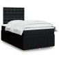 vidaXL Boxspringbett mit Matratze Schwarz 120x200 cm Stoff vidaXL Boxspringbett mit Matratze Schwarz 120x200 cm Stoff