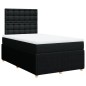 vidaXL Boxspringbett mit Matratze Schwarz 120x200 cm Stoff vidaXL Boxspringbett mit Matratze Schwarz 120x200 cm Stoff