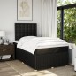 vidaXL Boxspringbett mit Matratze Schwarz 120x200 cm Stoff vidaXL Boxspringbett mit Matratze Schwarz 120x200 cm Stoff