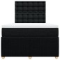 vidaXL Boxspringbett mit Matratze Schwarz 120x200 cm Stoff vidaXL Boxspringbett mit Matratze Schwarz 120x200 cm Stoff