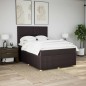vidaXL Boxspringbett mit Matratze Dunkelbraun 140x190 cm Stoff vidaXL Boxspringbett mit Matratze Dunkelbraun 140x190 cm Stoff