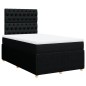 vidaXL Boxspringbett mit Matratze Schwarz 120x200 cm Stoff vidaXL Boxspringbett mit Matratze Schwarz 120x200 cm Stoff