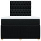 vidaXL Boxspringbett mit Matratze Schwarz 120x200 cm Stoff vidaXL Boxspringbett mit Matratze Schwarz 120x200 cm Stoff