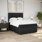 vidaXL Boxspringbett mit Matratze Schwarz 140x190 cm Stoff vidaXL Boxspringbett mit Matratze Schwarz 140x190 cm Stoff