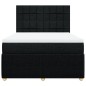 vidaXL Boxspringbett mit Matratze Schwarz 140x190 cm Stoff vidaXL Boxspringbett mit Matratze Schwarz 140x190 cm Stoff