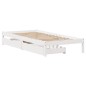 vidaXL Massivholzbett ohne Matratze Weiß 90x200 cm Kiefernholz vidaXL Massivholzbett ohne Matratze Weiß 90x200 cm Kiefernholz