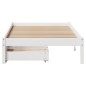 vidaXL Massivholzbett ohne Matratze Weiß 90x200 cm Kiefernholz vidaXL Massivholzbett ohne Matratze Weiß 90x200 cm Kiefernholz