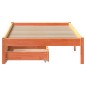 vidaXL Massivholzbett ohne Matratze Wachsbraun 75x190 cm Kiefernholz vidaXL Massivholzbett ohne Matratze Wachsbraun 75x190 cm Kiefernholz