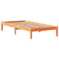 vidaXL Massivholzbett ohne Matratze Wachsbraun 75x190 cm Kiefernholz vidaXL Massivholzbett ohne Matratze Wachsbraun 75x190 cm Kiefernholz