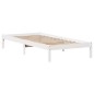 vidaXL Massivholzbett ohne Matratze Weiß 100x200 cm Kiefernholz vidaXL Massivholzbett ohne Matratze Weiß 100x200 cm Kiefernholz