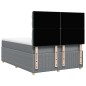 vidaXL Boxspringbett mit Matratze Hellgrau 140x190 cm Stoff vidaXL Boxspringbett mit Matratze Hellgrau 140x190 cm Stoff