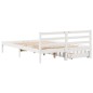 vidaXL Massivholzbett ohne Matratze Weiß 150x200 cm Kiefernholz vidaXL Massivholzbett ohne Matratze Weiß 150x200 cm Kiefernholz