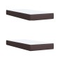 vidaXL Boxspringbett mit Matratze Dunkelbraun 200x200 cm Stoff vidaXL Boxspringbett mit Matratze Dunkelbraun 200x200 cm Stoff