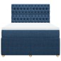 vidaXL Boxspringbett mit Matratze Blau 140x190 cm Stoff vidaXL Boxspringbett mit Matratze Blau 140x190 cm Stoff