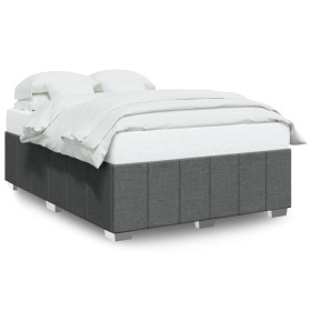 vidaXL Bettgestell ohne Matratze Dunkelgrau 160x200 cm Stoff
