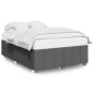 vidaXL Bettgestell ohne Matratze Dunkelgrau 160x200 cm Stoff vidaXL Bettgestell ohne Matratze Dunkelgrau 160x200 cm Stoff