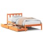 vidaXL Massivholzbett ohne Matratze Wachsbraun 90x190 cm Kiefernholz vidaXL Massivholzbett ohne Matratze Wachsbraun 90x190 cm Kiefernholz