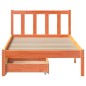 vidaXL Massivholzbett ohne Matratze Wachsbraun 90x190 cm Kiefernholz vidaXL Massivholzbett ohne Matratze Wachsbraun 90x190 cm Kiefernholz