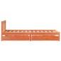 vidaXL Massivholzbett ohne Matratze Wachsbraun 90x190 cm Kiefernholz vidaXL Massivholzbett ohne Matratze Wachsbraun 90x190 cm Kiefernholz