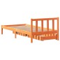 vidaXL Massivholzbett ohne Matratze Wachsbraun 90x190 cm Kiefernholz vidaXL Massivholzbett ohne Matratze Wachsbraun 90x190 cm Kiefernholz