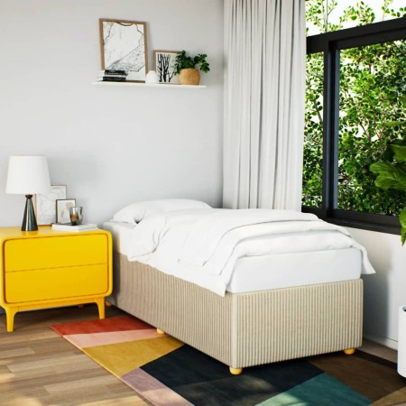 vidaXL Bettgestell Creme 80x200 cm Stoff