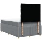 vidaXL Boxspringbett mit Matratze Hellgrau 120x200 cm Stoff vidaXL Boxspringbett mit Matratze Hellgrau 120x200 cm Stoff