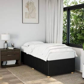 vidaXL Bettgestell Schwarz 90x200 cm Stoff