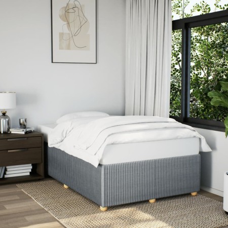 vidaXL Bettgestell Hellgrau 120x190 cm Stoff