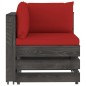 5-tlg. Garten-Lounge-Set mit Kissen Grau Imprägniertes Holz 5-tlg. Garten-Lounge-Set mit Kissen Grau Imprägniertes Holz