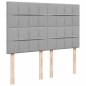 vidaXL Boxspringbett mit Matratze Hellgrau 140x190 cm Stoff vidaXL Boxspringbett mit Matratze Hellgrau 140x190 cm Stoff