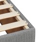 vidaXL Boxspringbett mit Matratze Hellgrau 140x190 cm Stoff vidaXL Boxspringbett mit Matratze Hellgrau 140x190 cm Stoff