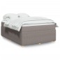 vidaXL Boxspringbett mit Matratze Taupe 140x190 cm Stoff vidaXL Boxspringbett mit Matratze Taupe 140x190 cm Stoff