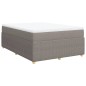 vidaXL Boxspringbett mit Matratze Taupe 140x190 cm Stoff vidaXL Boxspringbett mit Matratze Taupe 140x190 cm Stoff