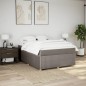 vidaXL Boxspringbett mit Matratze Taupe 140x190 cm Stoff vidaXL Boxspringbett mit Matratze Taupe 140x190 cm Stoff