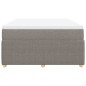 vidaXL Boxspringbett mit Matratze Taupe 140x190 cm Stoff vidaXL Boxspringbett mit Matratze Taupe 140x190 cm Stoff