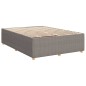 vidaXL Boxspringbett mit Matratze Taupe 140x190 cm Stoff vidaXL Boxspringbett mit Matratze Taupe 140x190 cm Stoff