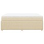 vidaXL Boxspringbett mit Matratze Creme 160x200 cm Stoff vidaXL Boxspringbett mit Matratze Creme 160x200 cm Stoff
