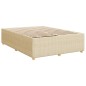 vidaXL Boxspringbett mit Matratze Creme 160x200 cm Stoff vidaXL Boxspringbett mit Matratze Creme 160x200 cm Stoff