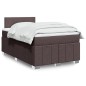 vidaXL Boxspringbett mit Matratze Dunkelbraun 120x200 cm Stoff vidaXL Boxspringbett mit Matratze Dunkelbraun 120x200 cm Stoff