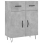 Highboard Betongrau 69,5x34x180 cm Holzwerkstoff Highboard Betongrau 69,5x34x180 cm Holzwerkstoff