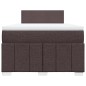 vidaXL Boxspringbett mit Matratze Dunkelbraun 120x200 cm Stoff vidaXL Boxspringbett mit Matratze Dunkelbraun 120x200 cm Stoff