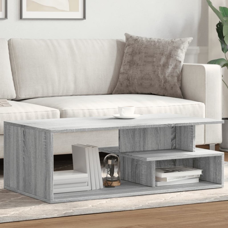 vidaXL Couchtisch Grau Sonoma 102x55x35 cm Holzwerkstoff vidaXL Couchtisch Grau Sonoma 102x55x35 cm Holzwerkstoff